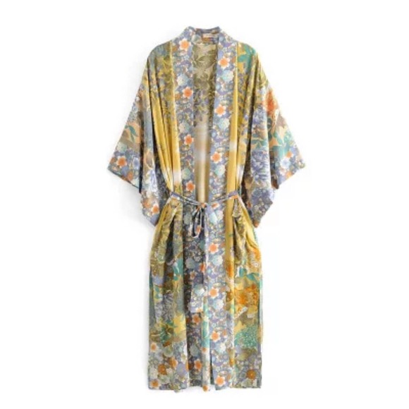 Bohemian Duster, Kimono Robe, Nursing Robe, Beach Cover-Up, Boho Clothing - Picture 1 of 5